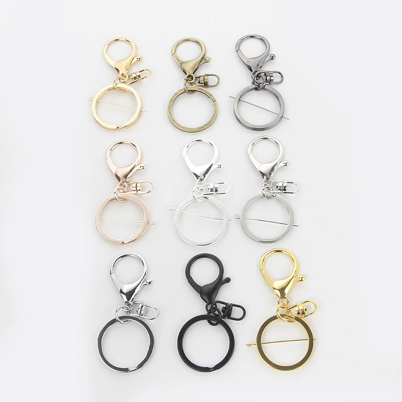 

5pcs/lot Keychain Ring 30mm DIY Keyring Lobster Clasp Key Hook Chain For Jewelry Making Findings Supplies