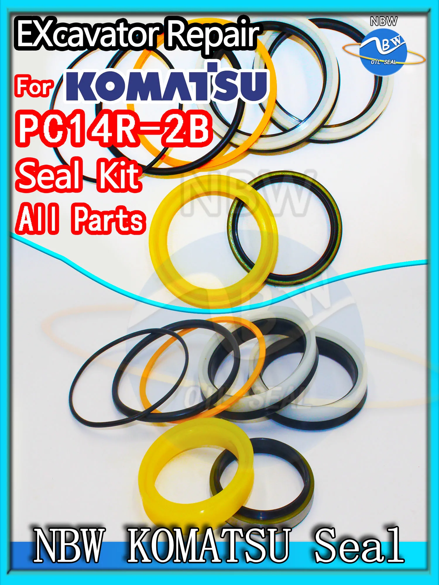 

For KOMATSU PC14R-2B Excavator Oil Seal Kit High Quality Repair PC14R 2B Nitrile NBR Nok Washer Skf Service Orginal Quality Tool