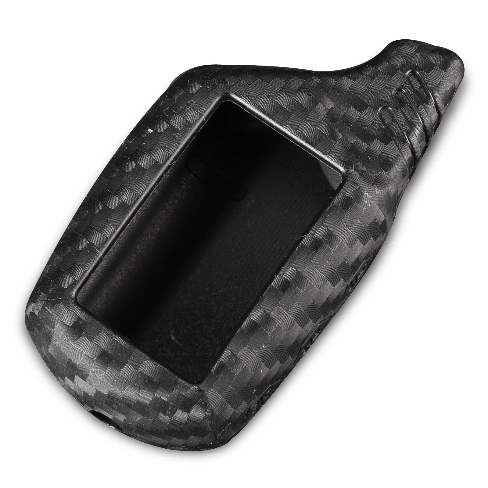 

Jingyuqin B9 чехол для ключей из углеродного силикона с ЖК-сигнализацией для Starline B91 B6 B61 A91 A61 C9 V7 Jaguar Remote 2 Way Alarm Keychain