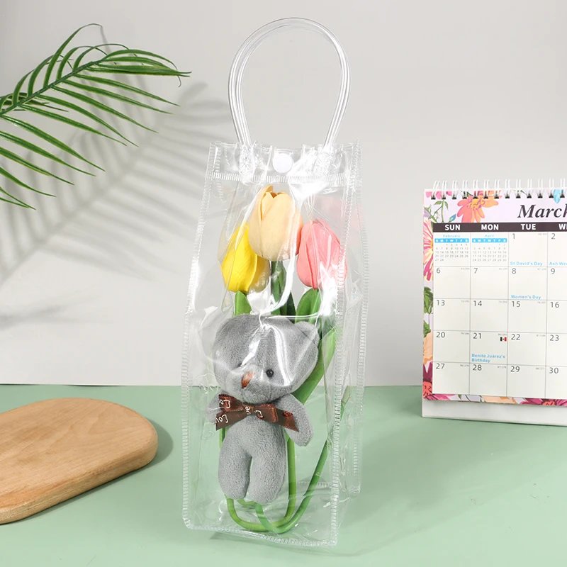 Прозрачные пакеты для льда и вина из ПВХ мешок с защитой от протечек охлаждаемая