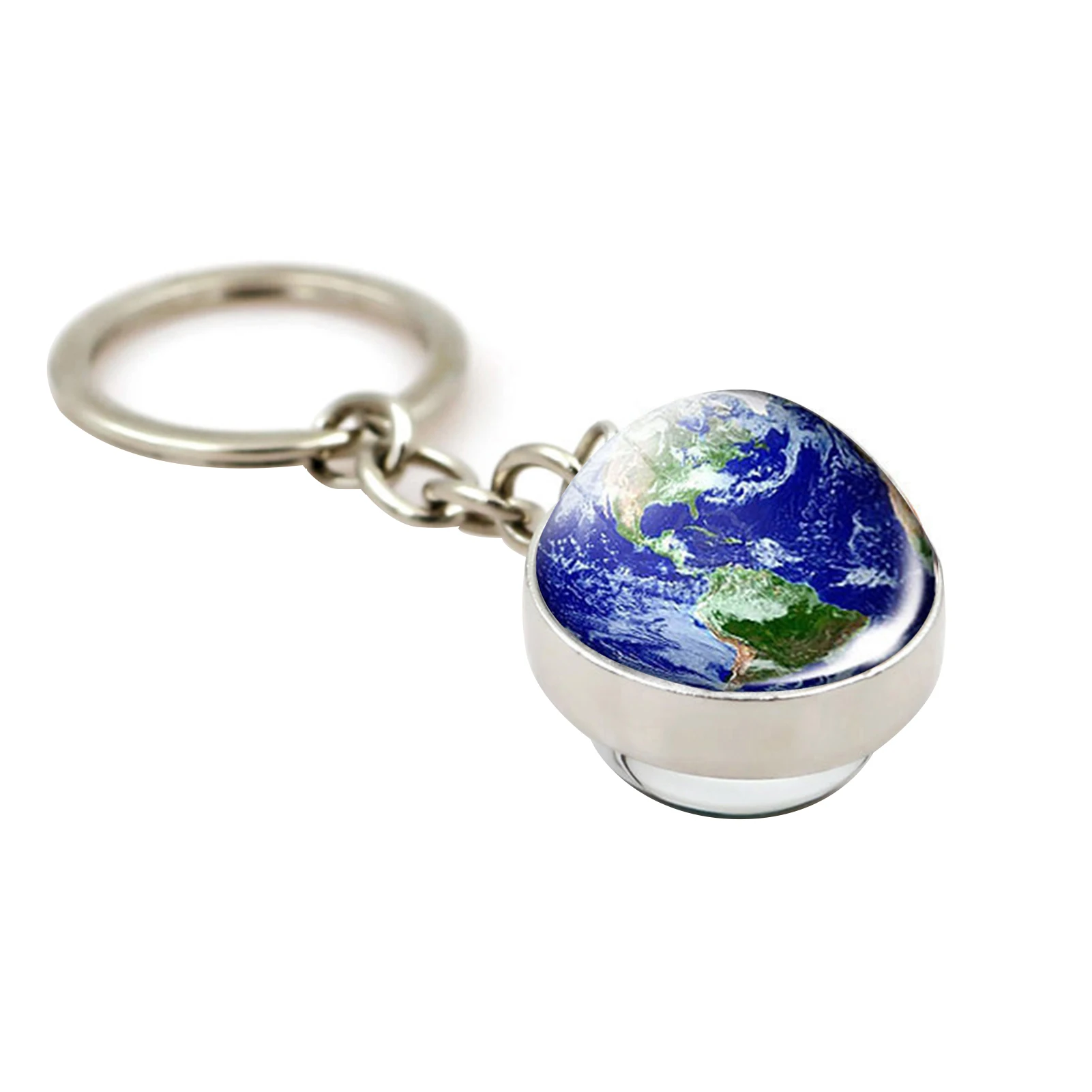 

Moon Earth Sun Keychain Men Women Keychains Handbag Pendant Planet Gift Double Side Lightweight Anti Lost Solar System Key Chain