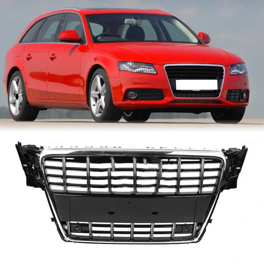 

Сетчатая решетка для переднего бампера, черная глянцевая решетка для A4 S4 2008 2009 2010 2011 S4 Style