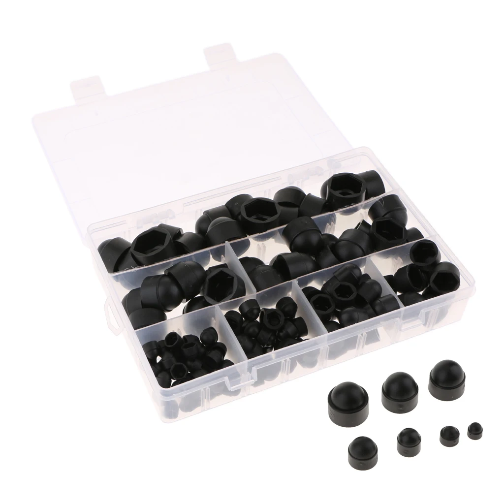 

M4 M5 M6 M8 M10 M12 Covers 145pcs/Set Hex Hexagon Caps Cover with Box
