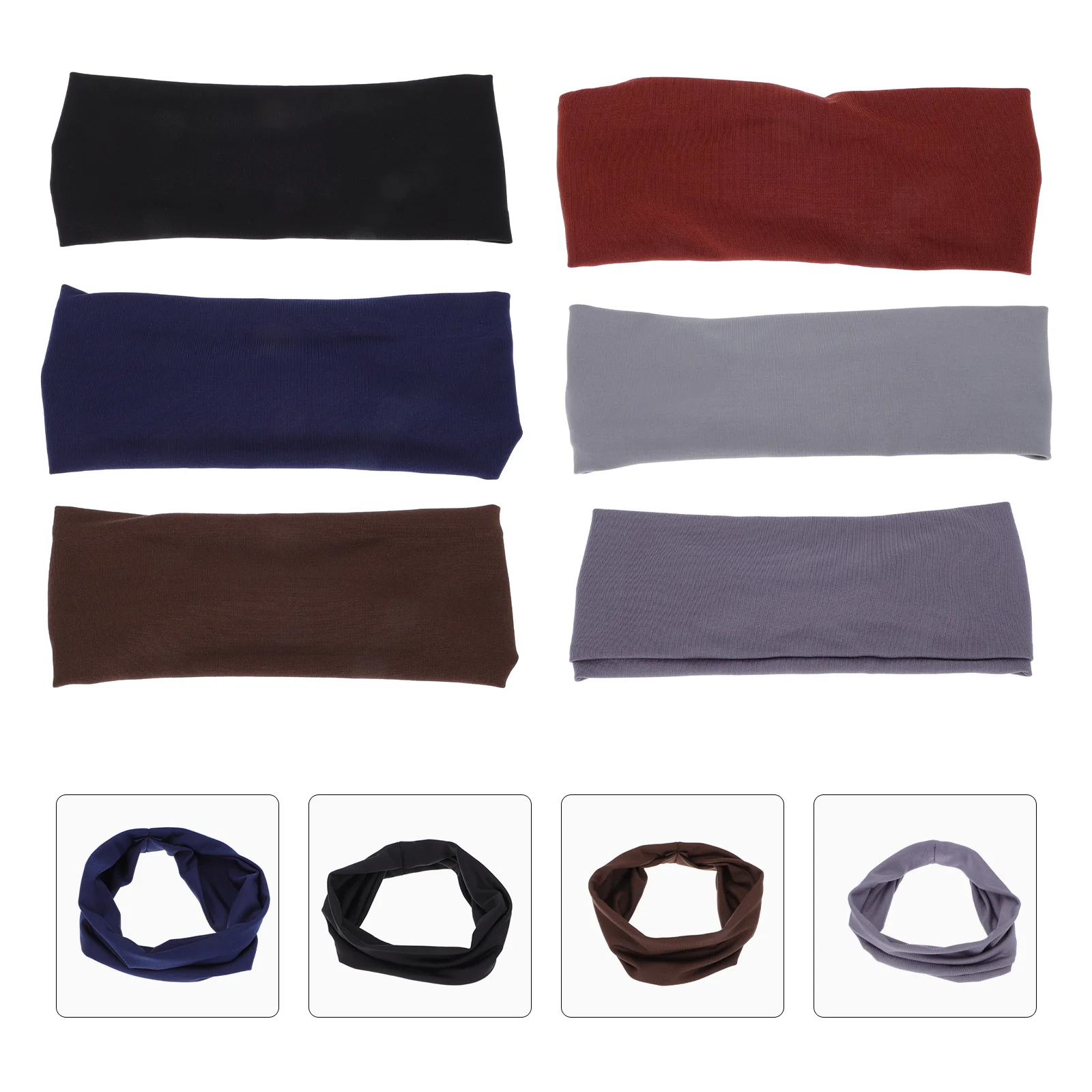 

Sweat Sports Hair Elastic Headbands Sweatband Headband Yoga Bands Head Hairbandworkout Wicking Non Headpiece Wrap Turban