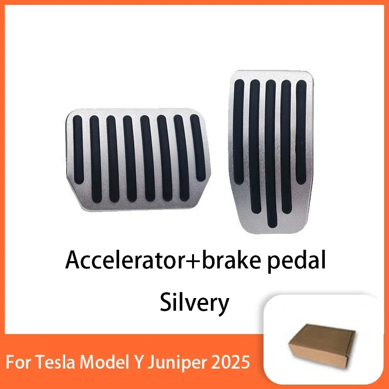 

Для Tesla Model Y Juniper 202, обновленные накладки на педали, нескользящие накладки на акселератор, тормозная подставка, алюминиевые коврики, аксессуары