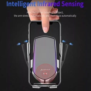 Automatic Clamping 20W Car Wireless Charger for iPhone 12 XS 11 SE Pro Samsung Xiaomi Infrared Sensor Car Phone Holder Charger