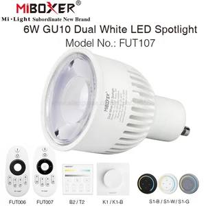 MiBoxer 2,4G GU10 6W CCT двойная белая Светодиодный ная лампа AC85-265V FUT107 лампа с регулируемой цветовой температурой Wi-Fi совместимая