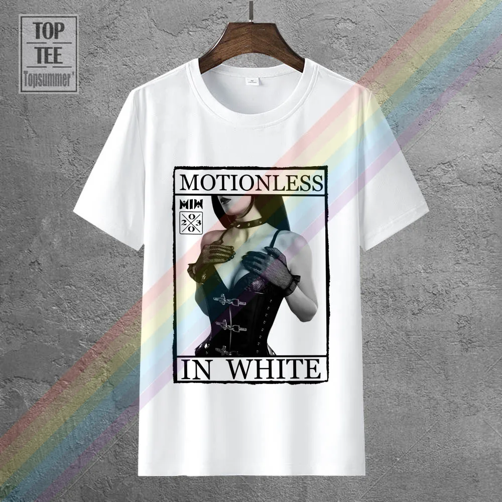 

Motionless In White Dominatrix Image White T Shirt New Official Soft Miw 2018 New Fashion Men'S T-Shirts Short Sleeve