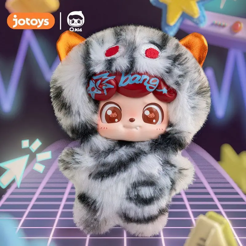 Фото JOTOYS Оригинальная серия Qbao Radio Wave Club: плюшевый подвесной брелок в формате сюрприз-бокса, миниатюрный, милый, очаровательный, модный, художественный коллекционный подарок и игрушка. №3