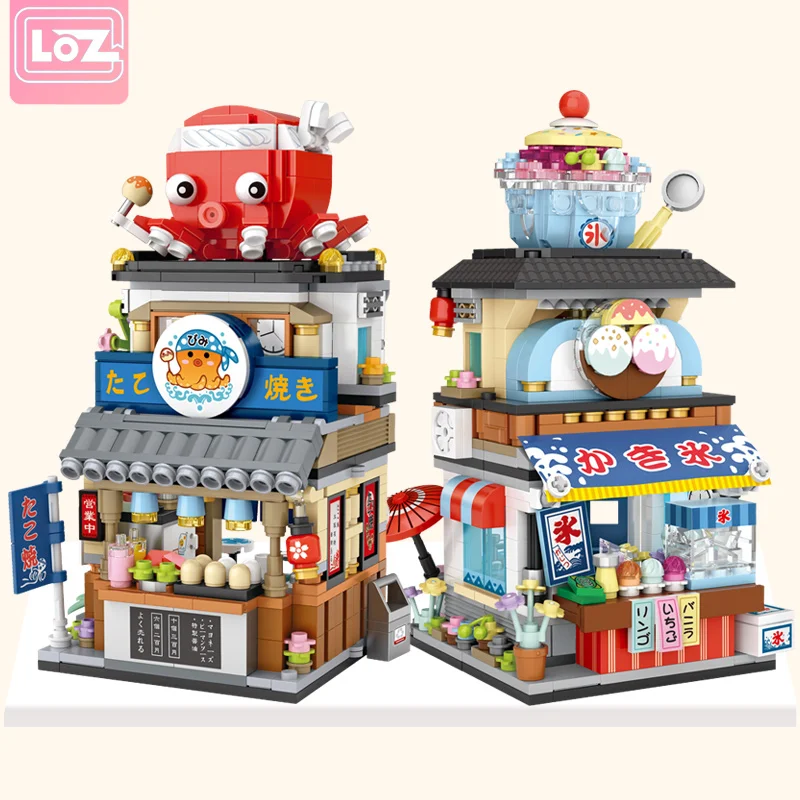 

New LOZ Diamond Mini City street Blocks Toys Plastic Assembly Blocks Children Toy Educational DIY Architecture Model 1218 1219
