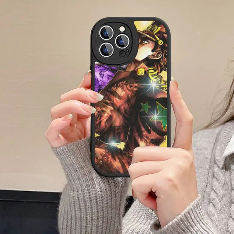 JoJos Bizarre Adventure Phone Case Hard Leather For iPhone 14 13 12 Mini 11 14 Pro Max Xs X Xr 7 8 Plus