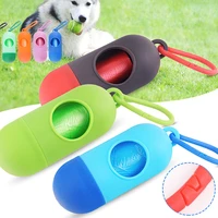 portable pet garbage bag dispenser for cats and dogs to go out soft silicone dog poop bag poop shaped storage box pet tools