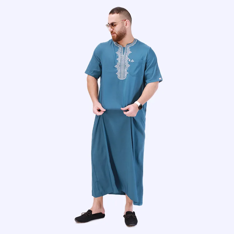 Muslim Men Clothing Abaya Tenue Musulmane Pour Homme Kaftan Jubba Thobe Looser Casual Dubai Saudi Arabia Robe Islamic Habits Eid