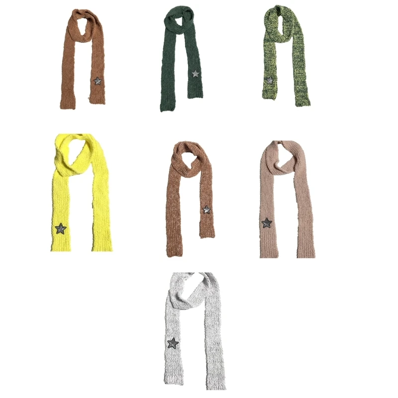 Универсальный шарф для девочек зимний декоративный студентов стильный дофамин