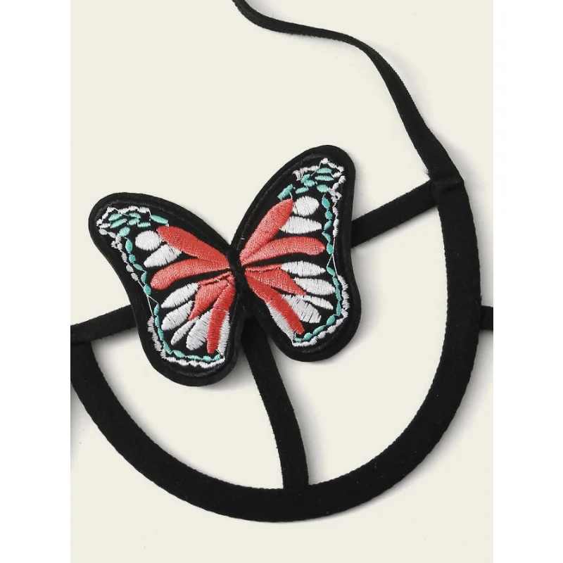 Pajamas Imitation Silk Home Clothes Butterfly Sexy Cute Women's Underwear Home Two-piece Set Luxury Designer Clothing Women