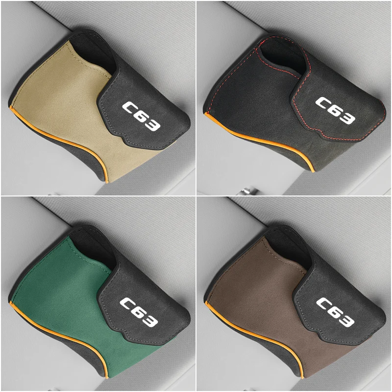 

For Mercedes-Benz C63 Car Sunglasses Holder Multi-function Glasses Clip Bill Clip Car accessories