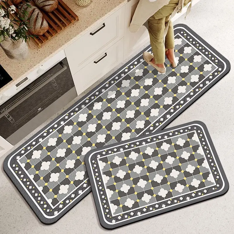 

Non-slip Super Foot Mat Dish Mat Diatom Mud Pad Bath Pad Anti-Slip Carpet Kitchen Mats Wipeable Wash Long Strip Carpet
