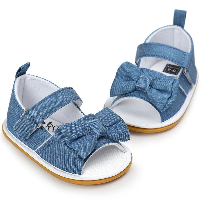 Сандалии для маленьких девочек с бантом в горошек летняя обувь Вертикальную