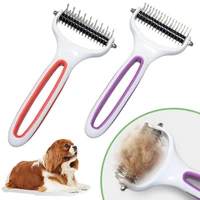 pet dog comb hair remover cat comb for long hair curly dogs cats removal undercoat pet brush rake dematting brush dog supplies