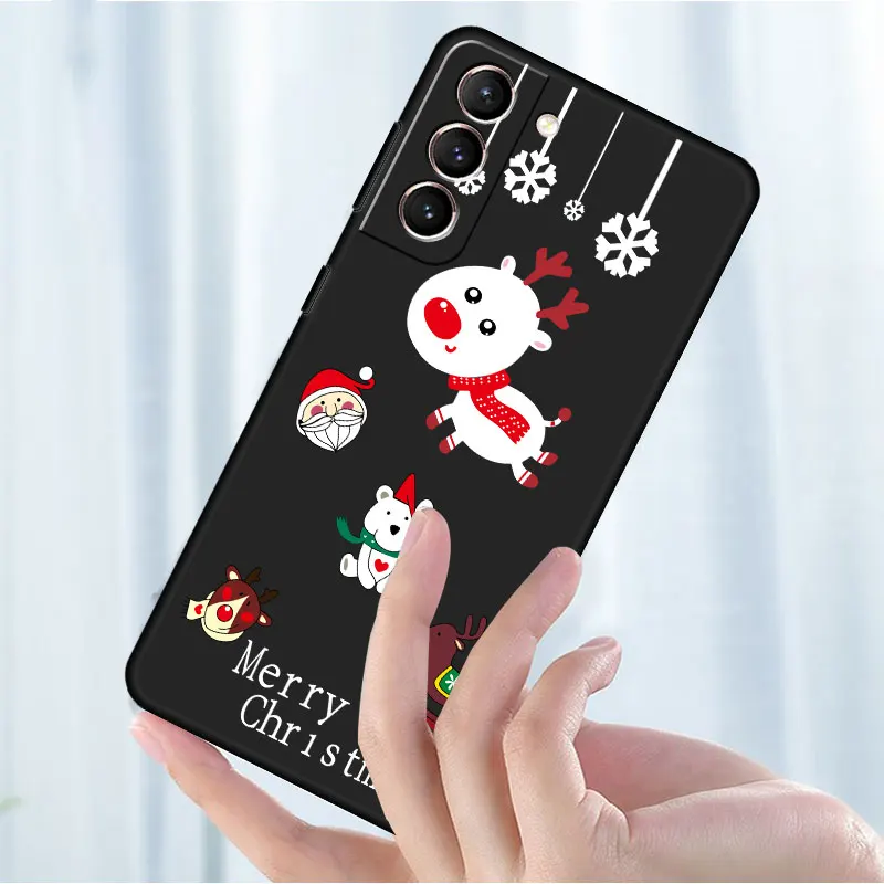 Фото Милый мультяшный Рождественский чехол с куклой для Samsung Galaxy S22 S23 Ultra S20 S21 FE S10 S9 Plus Note 20 10 Lite, мягкий чехол для телефона №5