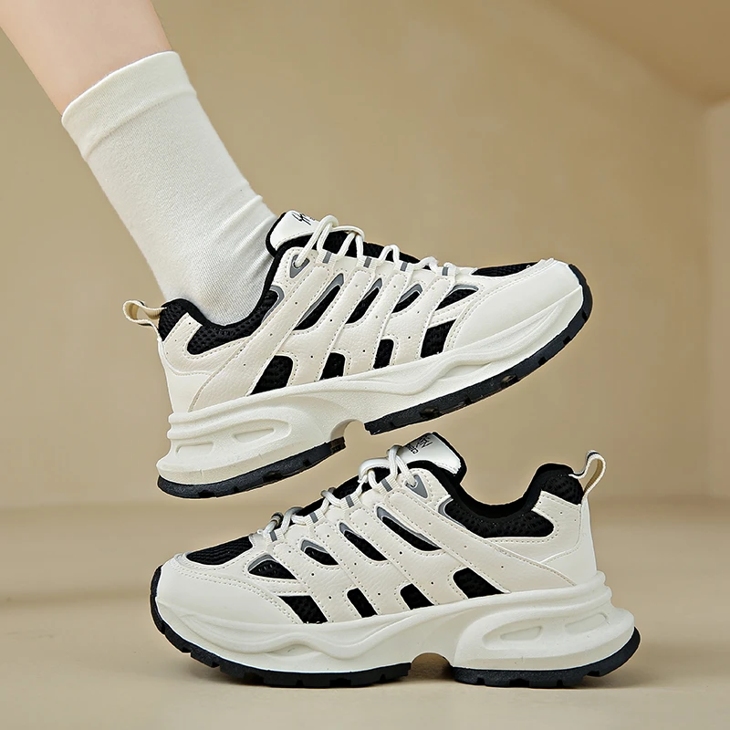 

Женские кроссовки на шнуровке, сетчатые дышащие кроссовки для улицы, повседневная спортивная обувь с внутренним усилением, Лидер продаж 2023