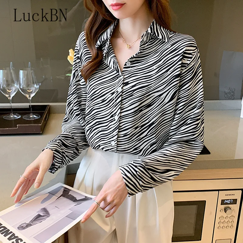

Fashion Flower Print Ladies Shirts Women's Blouses 2022 New Spring Autumn Long Sleeve Shirts Tops Blusas Mujer Woman Shirts