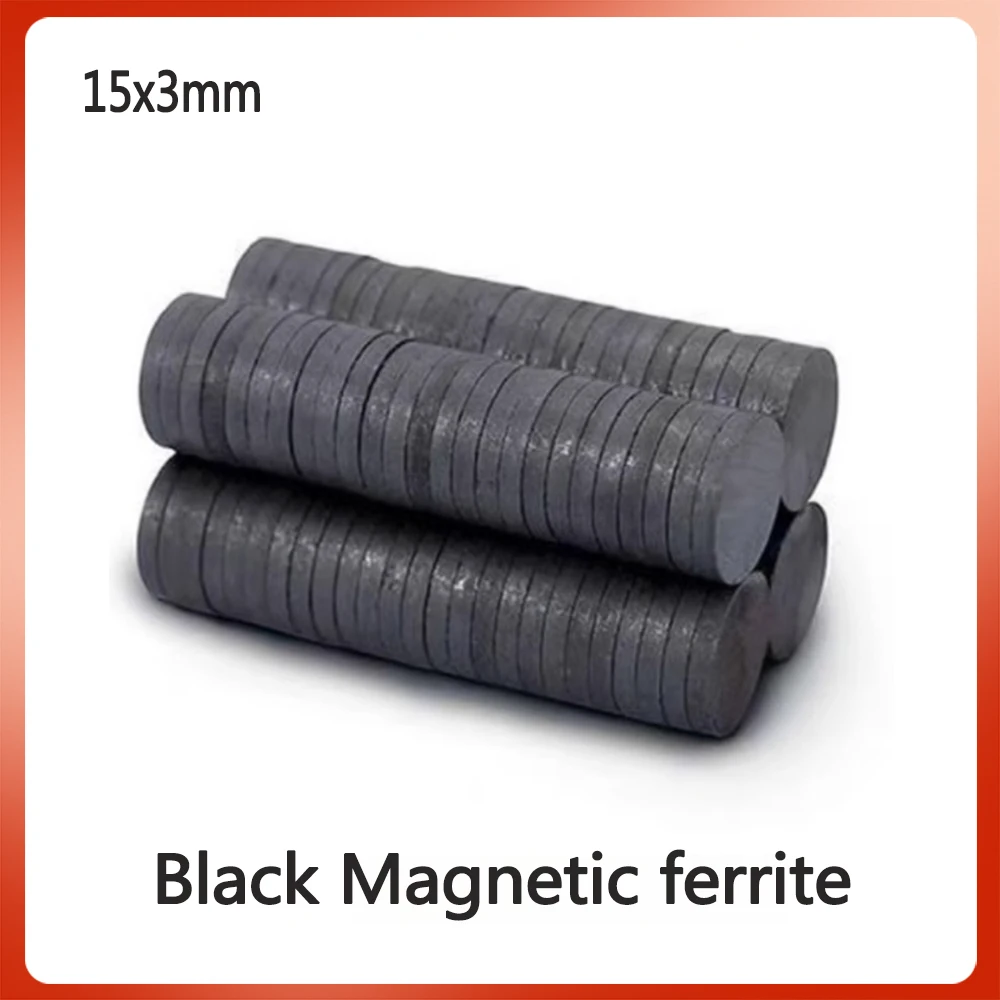 

10-150 шт. круглый феррит 15x3 мм обычный черный магнит поделки магнит наклейки на холодильник DIY магнитные патчи 15*3 15x3
