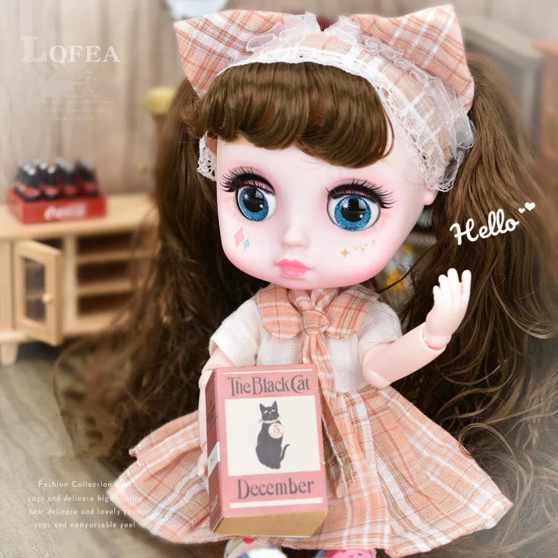 30cm BJD Doll Blue purple eyes 13 Movable Joints Dress Up 1/6 Cute Doll Exquisite Princess Suit Girl Toy Fashion Dress Up Gift