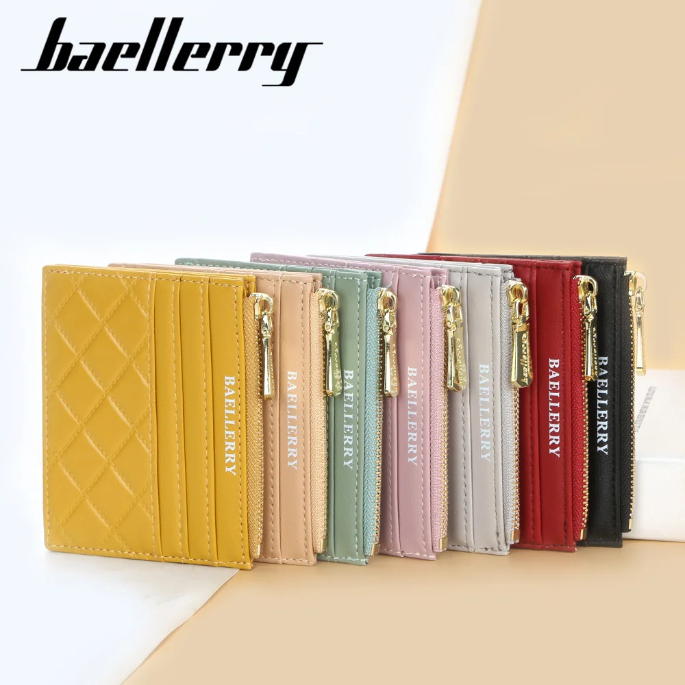 

2023 New Mini Women Wallets Card Wallets Slim Zipper PU Leather Top Quality Fashion Female Purse Card Holder Wallet