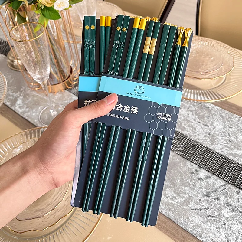 

5 пар, Нескользящие термостойкие палочки для еды