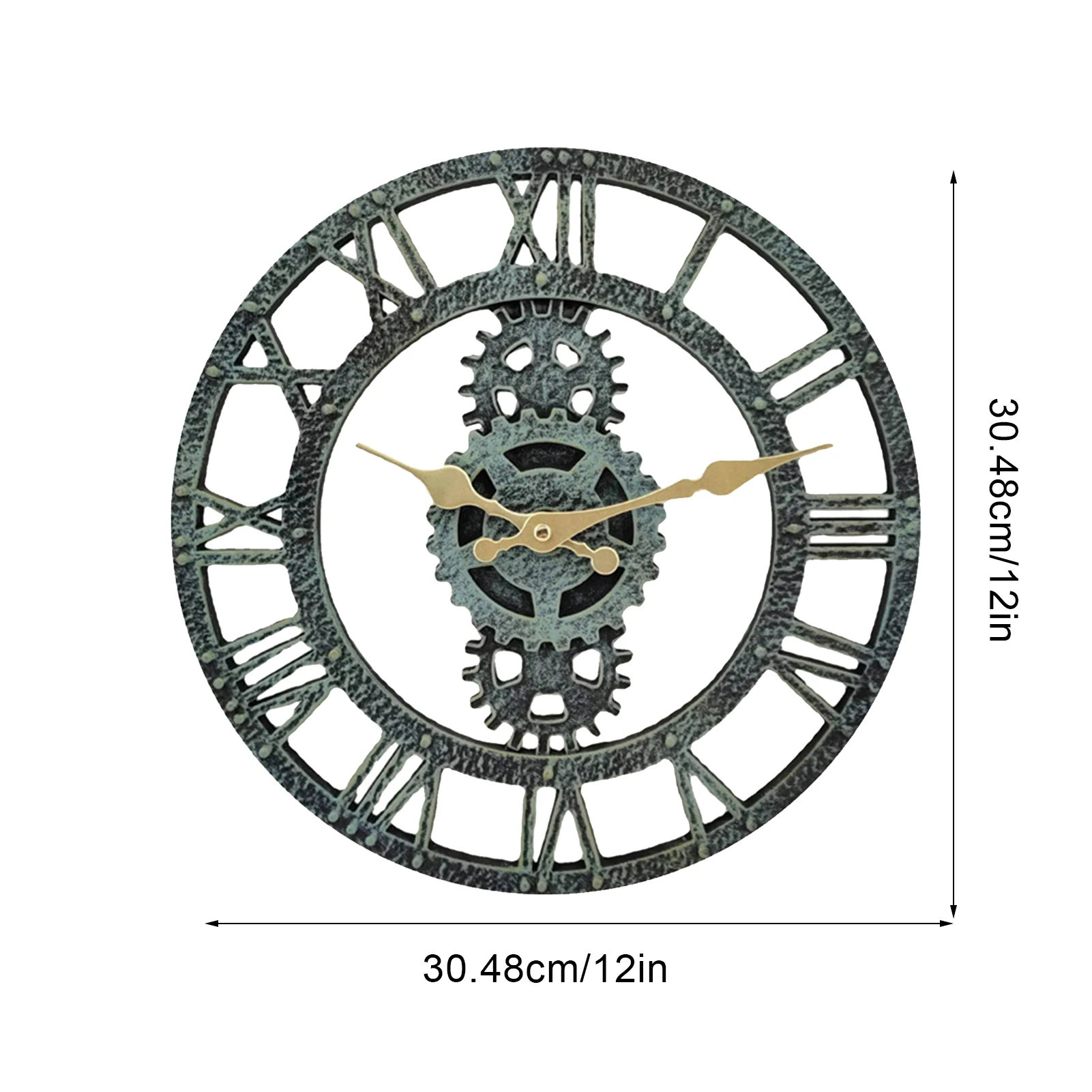 Industrial Gear Wall Clock Decorative Retro Wall Clock Industrial Age Style Room Decoration Wall Art Decor Without Battery images - 6