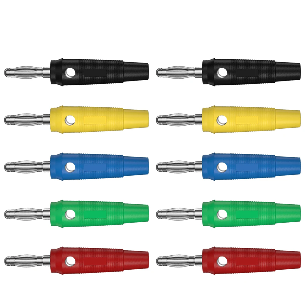 

JZDZ 10 шт. 4 мм банановый штекер медь Высокое напряжение Изолированная оболочка винтовое крепление или Сварка J.10018