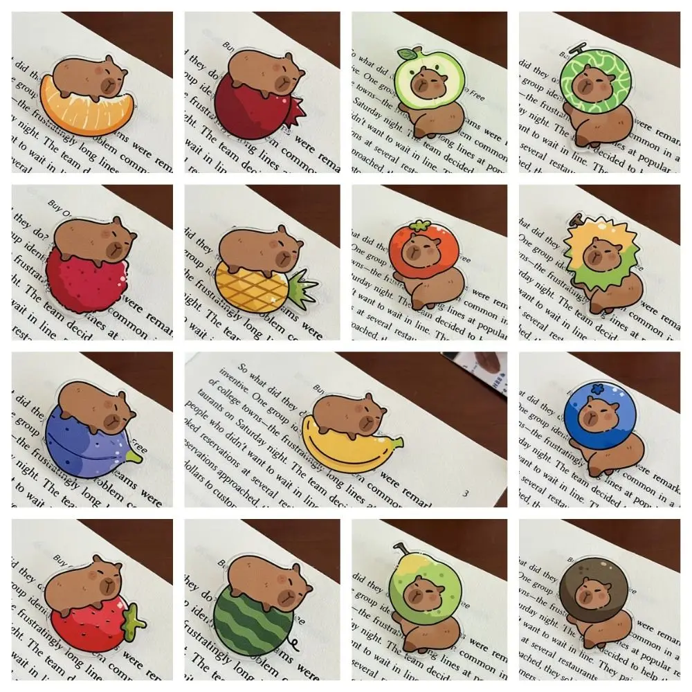 Изысканный нагрудник акриловая булавка капибара Милая брошь с фруктами