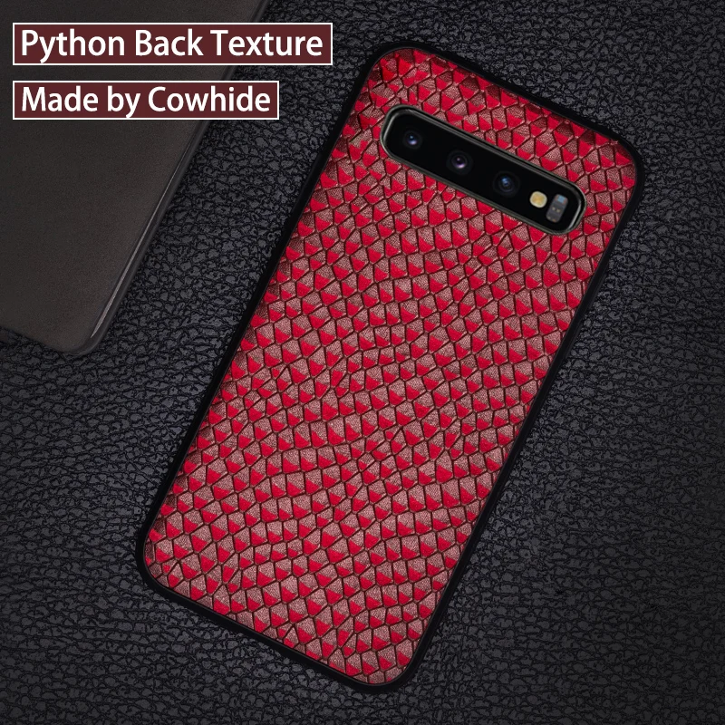 

Phone Case For Samsung S7 S8 S9 S10 plus Note 8 9 10 Plus A20 A30 A50 A70 Snake back Texture Cover For A5 A7 J6 J7 A8 2018 Case