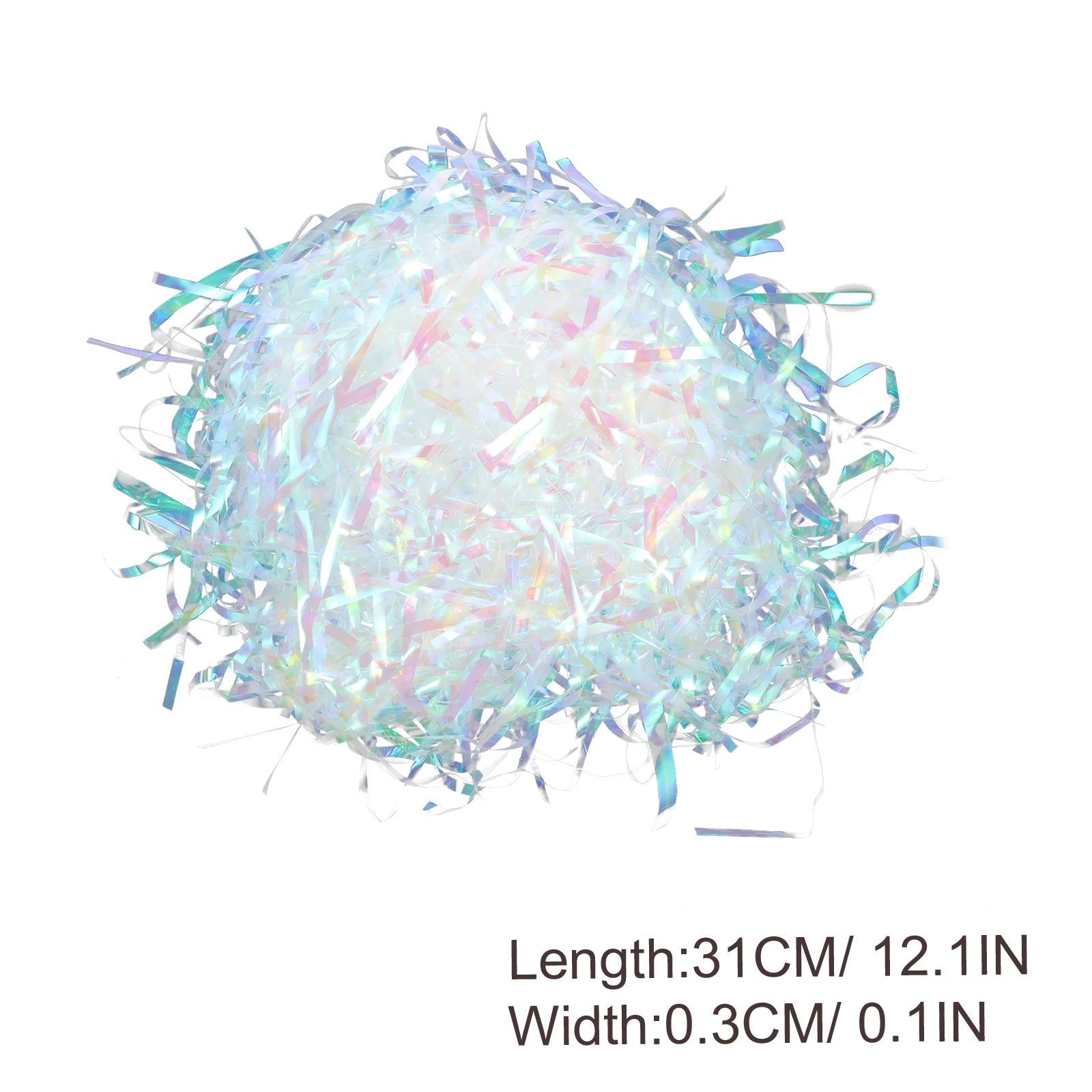 Серебряная оберточная бумага трава для подарочных коробок измельченный
