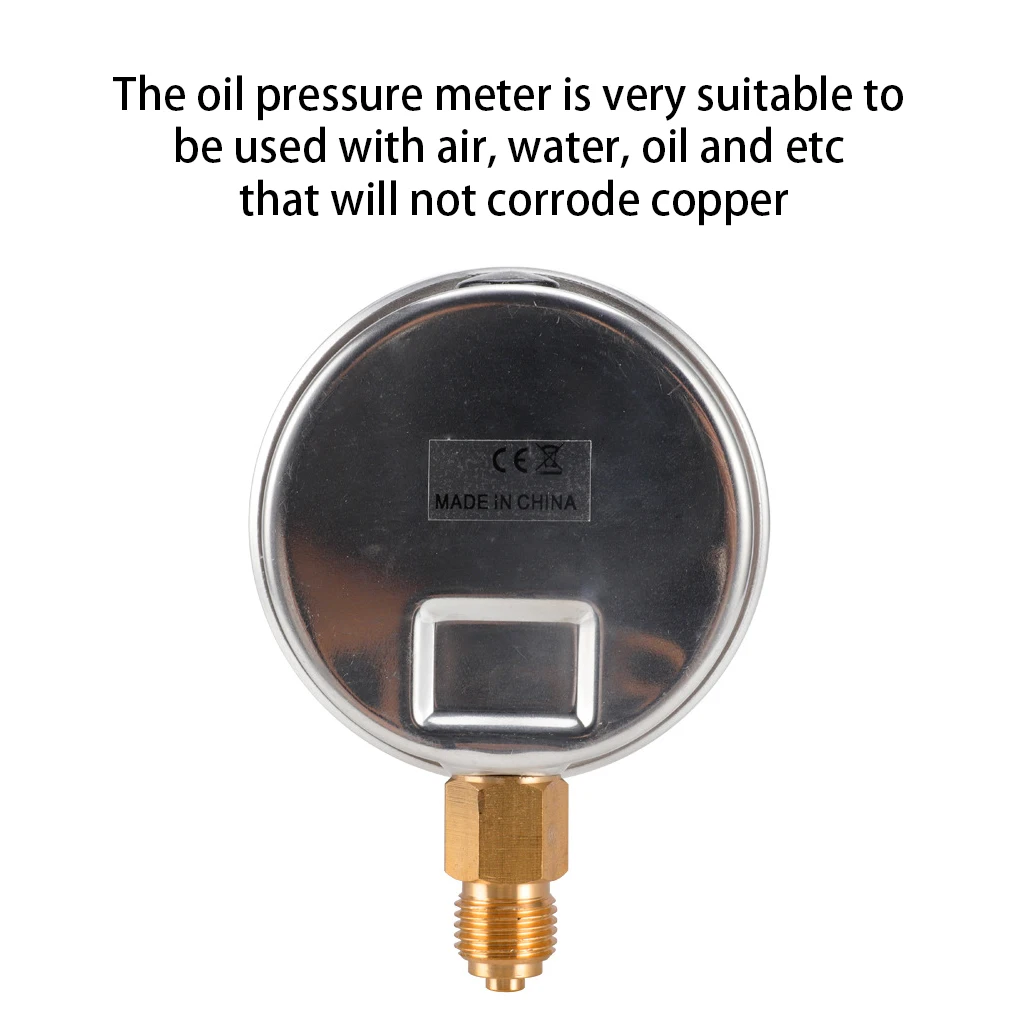 

Stainless Steels Air Water Fuel Pressure Gauge Professional Meter