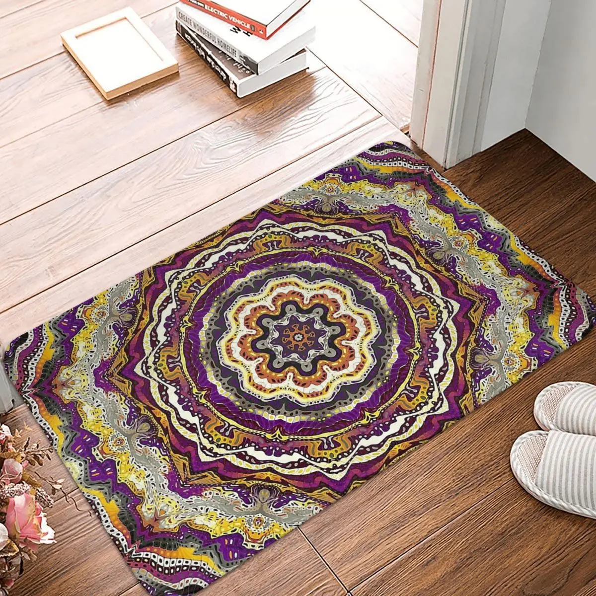 

Mosaic Art Nouveau Style Beauty Anti-Slip Doormat Bath MatMandala Deco Hallway Carpet Welcome Rug Indoor Decorative