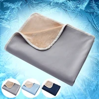 summer simple cool blanket lightweight machine washable super soft flannel soft blanket office sofa double sided napping blanket
