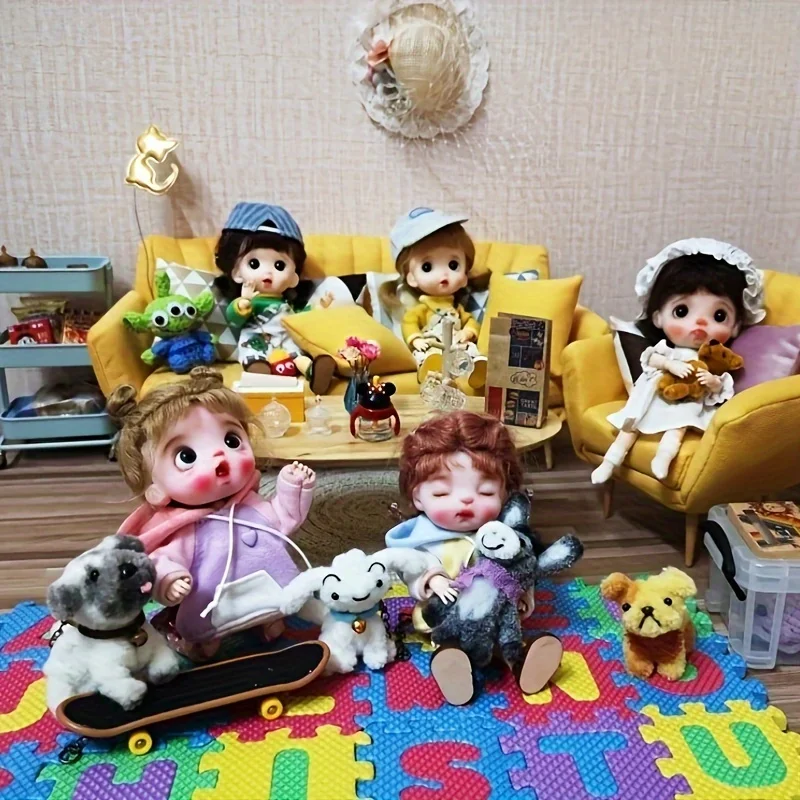 Мини-кукольный Домик С Алфавитом И Цифрами Пенопластовая Доска Напольный Коврик