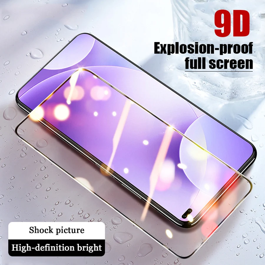 Защитное стекло с полным покрытием для Xiaomi Redmi Note 10 9 8 7 Pro 10S пленка экрана 9T 9A 9C 8A K40