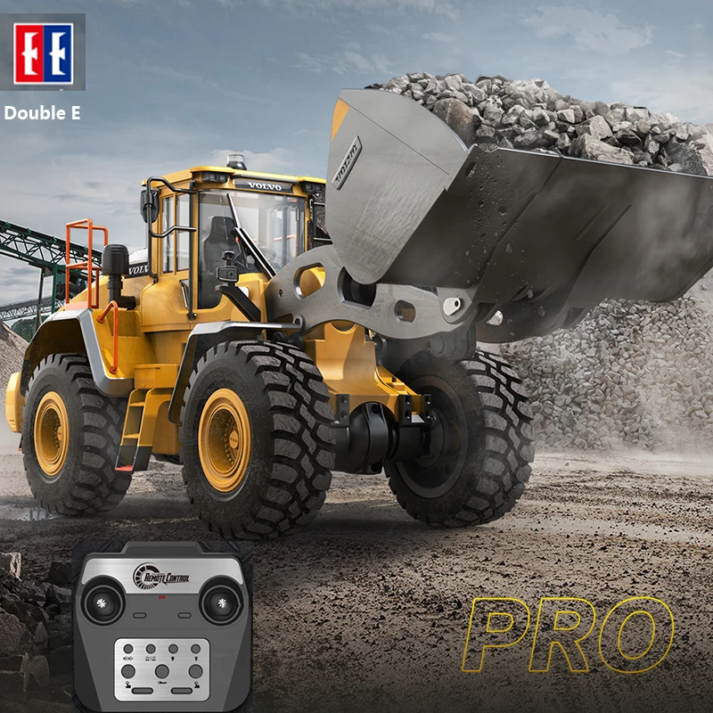 

Double E Alloy Bulldozer RC Truck 1/16 Scale RC Car Remote Controlled Bucket Engineering Car Full Scale Controlled Toys Vehicle