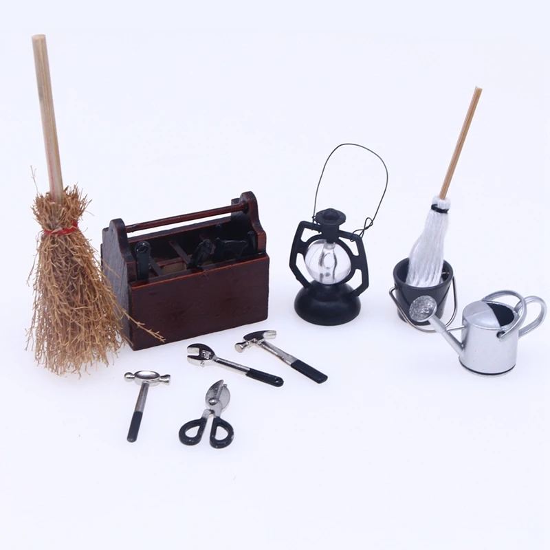 

1:12 Миниатюрный Кукольный Миниатюрный ящик для инструментов аксессуары для кукольного домика ручной работы Инструменты для имитации обслуживания наборы моделей