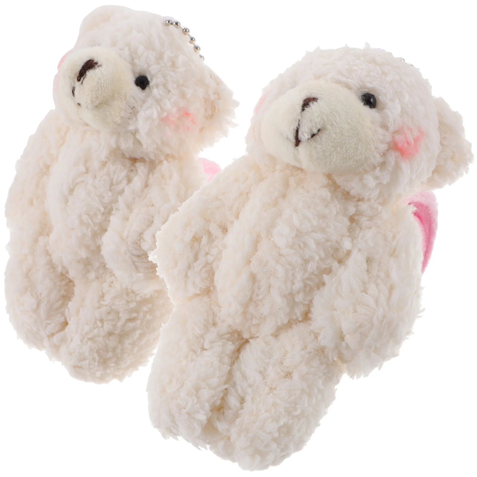 

2 Pcs Bracelet Kids Plush Bear Slap Ring Party Bracelets Favors Cartoon Animal Cute Theme White Child