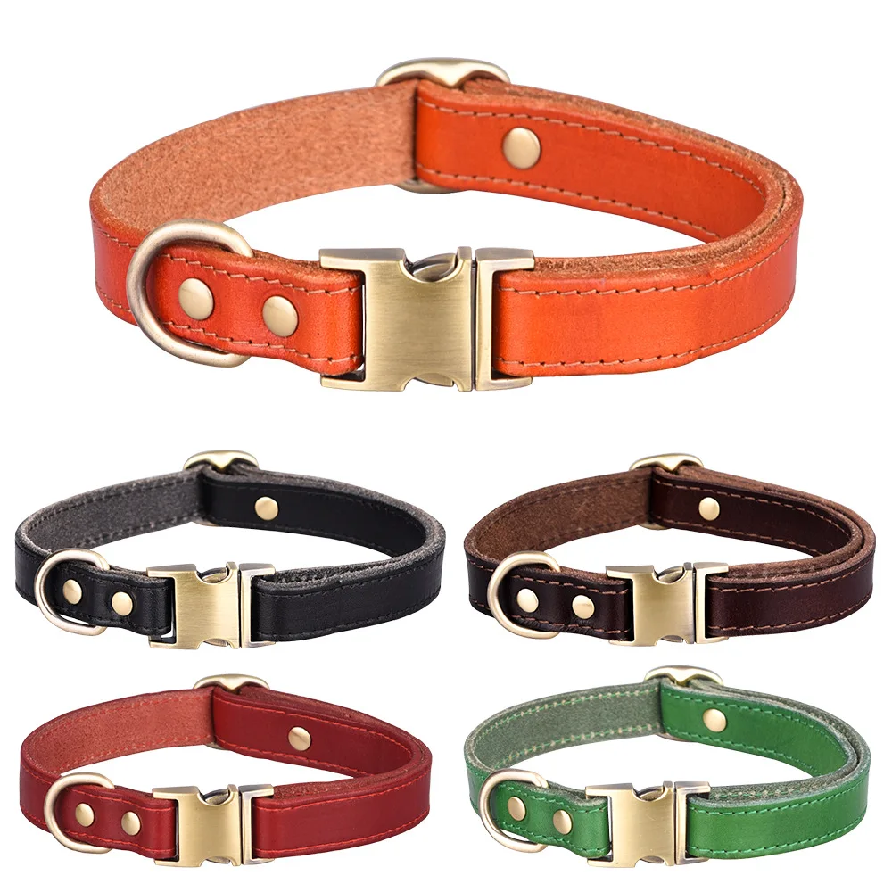 

Leather Dog Collars Pet Dog Tag Collar Leash Lead For Small Medium Large Dogs Pitbull Bulldog Pugs Beagle Dog Supplies