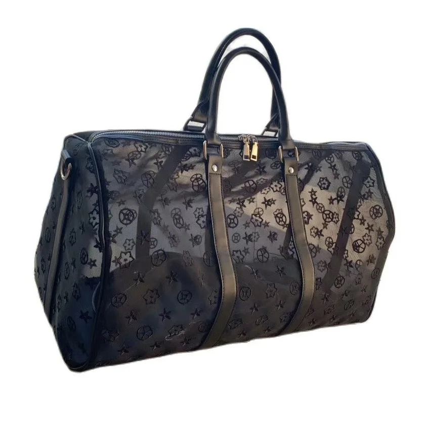 

Сумка для путешествий из сетчатой ткани, многофункциональный комплект для багажа, роскошные дизайнерские сумки для выходных и путешествий,...