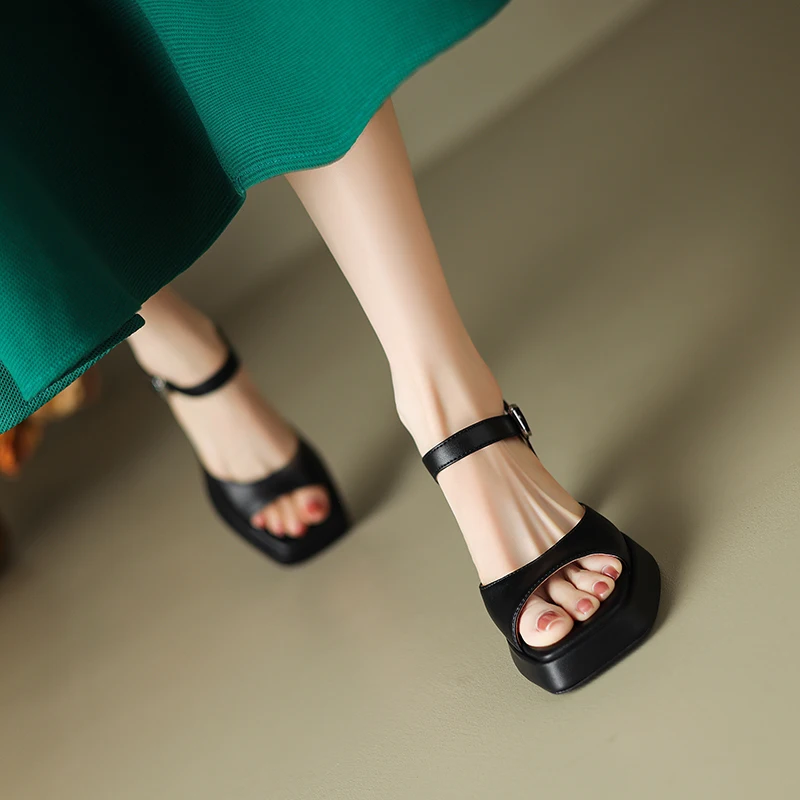 

2023 Summer Women Shoes High Heel Sandals Platform Heels Shoes for Women Modern Sandals Solid Women Sandals