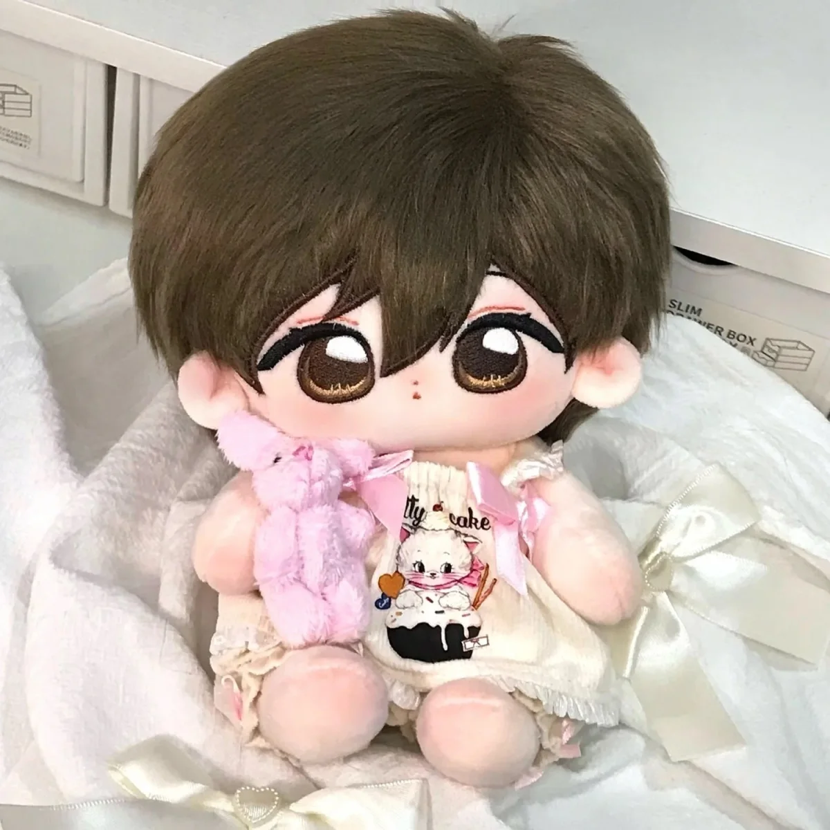 

Anime Ouran High School Host Club Fujioka Haruhi 20cm Plush Stuffed Doll Body Dress Up Change Clothes Plushie Cosplay Xmas Gift