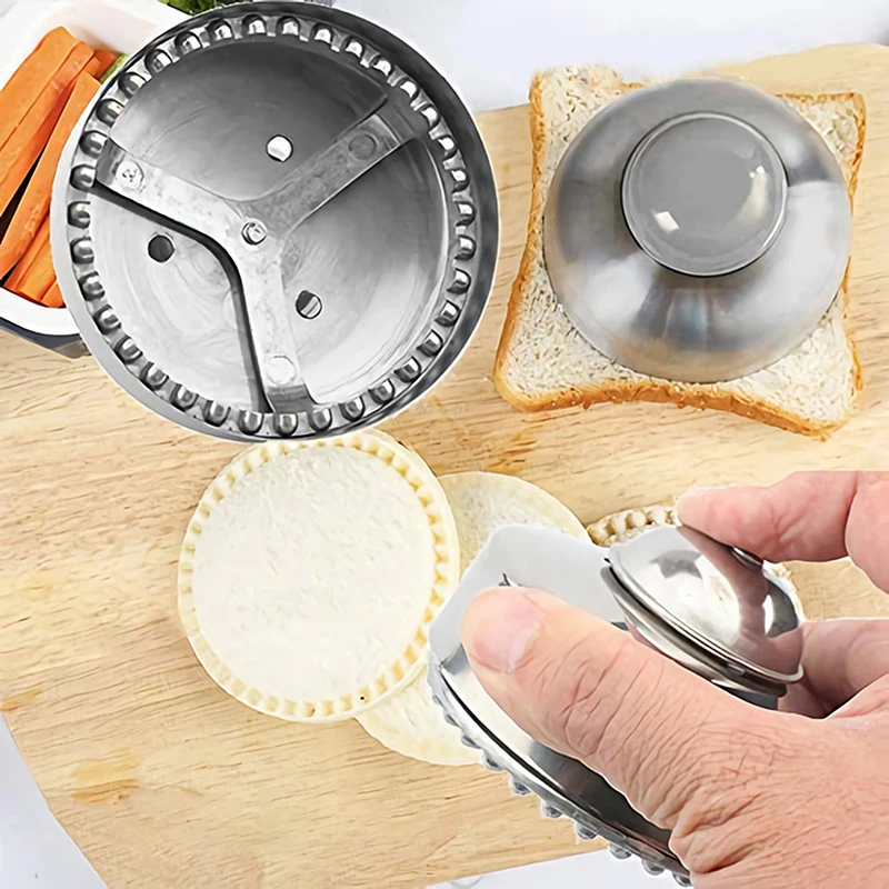 

1PC Sandwich Cutter And Sealer For Kids Stainless Steel Round Sandwich Maker Pastry Mold For Making Hamburgers Baking Bento Tool