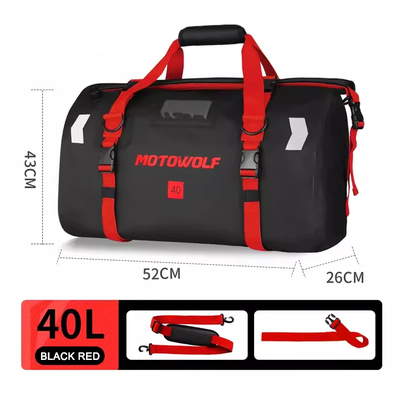 Сумка на заднее сиденье мотоцикла, водонепроницаемая, 40 л/66 л/90 л