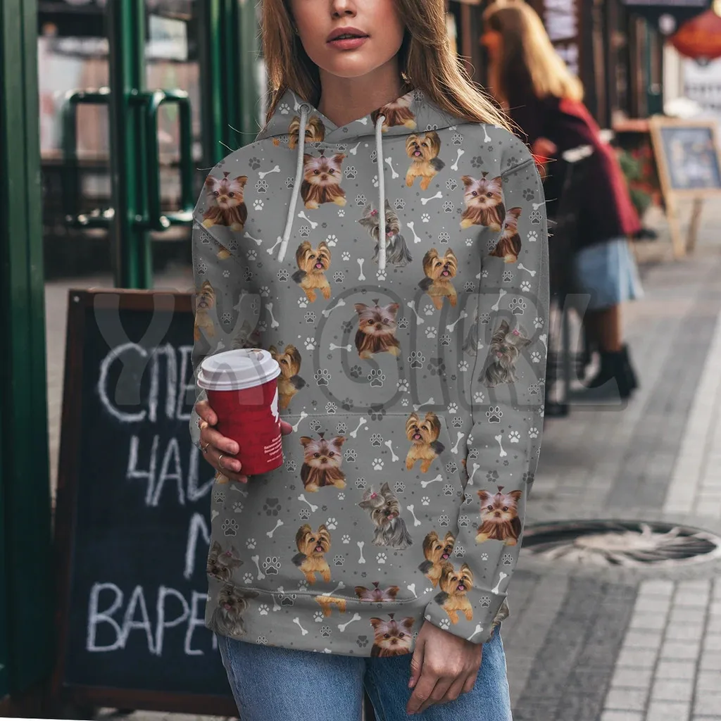 

Cute Yorkshire Terrier 3D Printed Hoodies Unisex Pullovers Funny Dog Hoodie Casual Street Tracksuit